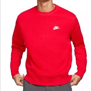 Red Nike crew neck